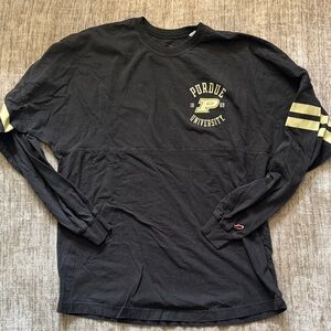 Purdue University Black Long Sleeve Tee